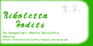 nikoletta hodits business card